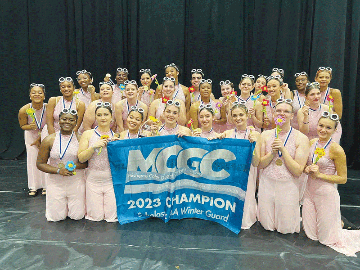  The Ferndale winter guard team won the Michigan Color Guard Circuit 2023 Scholastic AA Championship April 1. It was the team’s  third title  since 2018. 