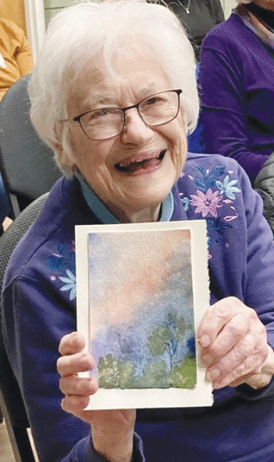  Shelby Township Fine Art Society member Dorothy Rohe turned 100 years old last week. She is known for the watercolor cards that she sends to  friends and family. 