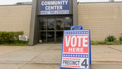  Signs direct voters where to go to cast their ballots during the May 2 election in Berkley. 