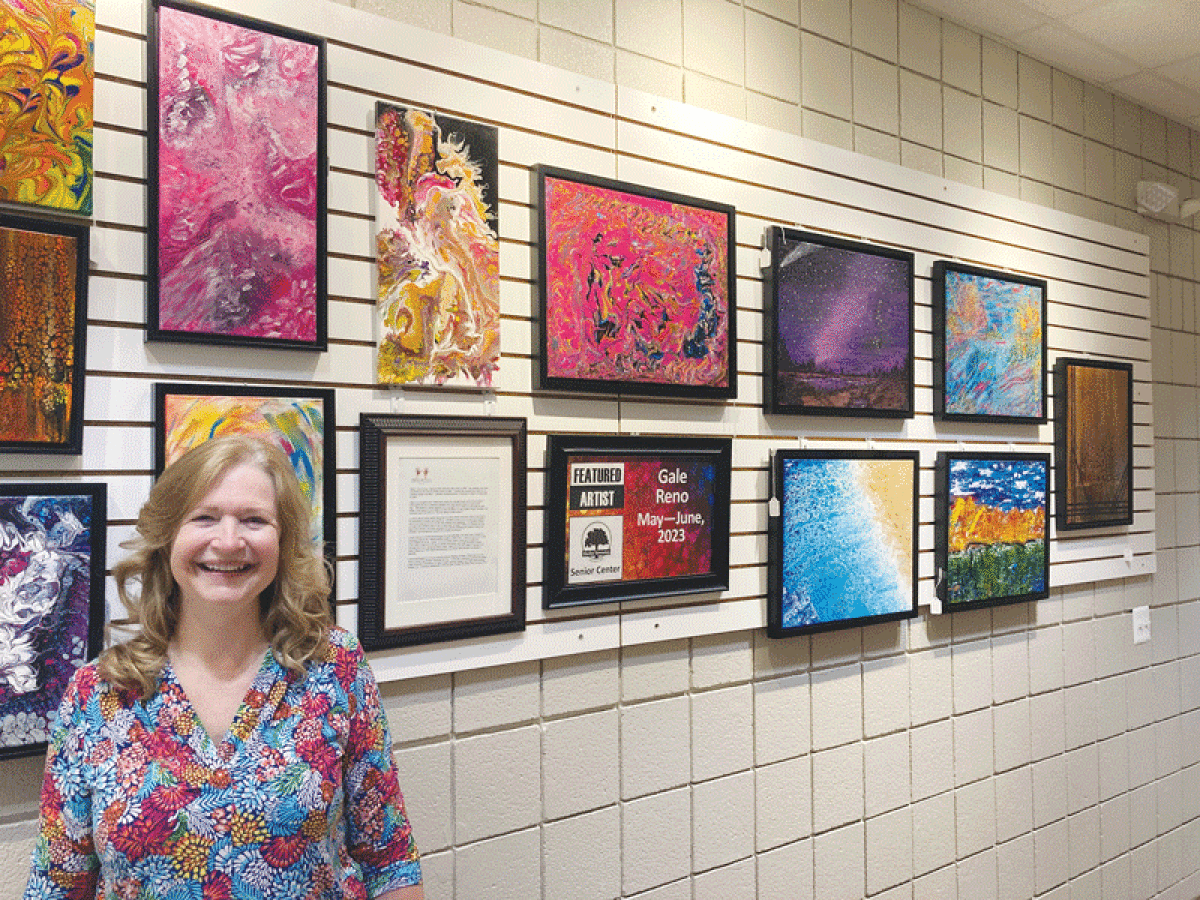  The Shelby Township Senior Center featured artist for the months of May and June is Gale Reno. Her display has been set up at the senior center and will be on display until the end of June.  