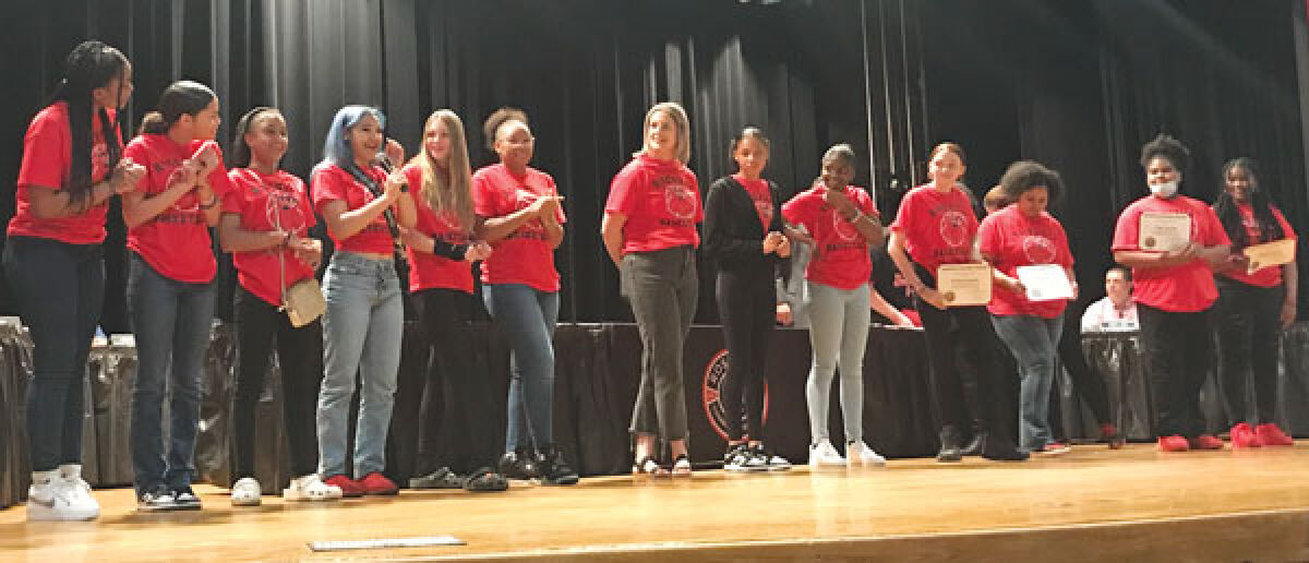  The undefeated eighth-grade girls basketball players from Eastland and Roseville middle schools were among the students honored at the May 1 Roseville Community Schools Board of Education meeting. 