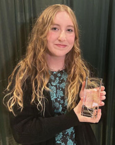  Dakota Hendren was honored with a student Emmy award for her video on young voters that featured Vice President Kamala Harris. 