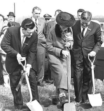  Mary Thompson is pictured at the City Hall groundbreaking in 1963. 