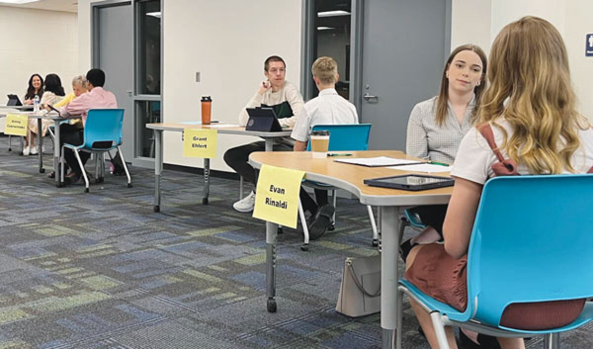  Each year, eighth graders in the Troy School District go through a mock interview process to teach them how to present themselves in such a scenario when they apply for things like jobs and scholarships. 
