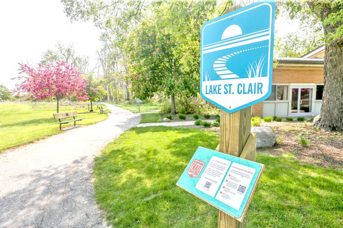  The Metroparks Trail Challenge kiosk at Lake St. Clair Metropark in Harrison Township is conveniently located in front of the nature center. 