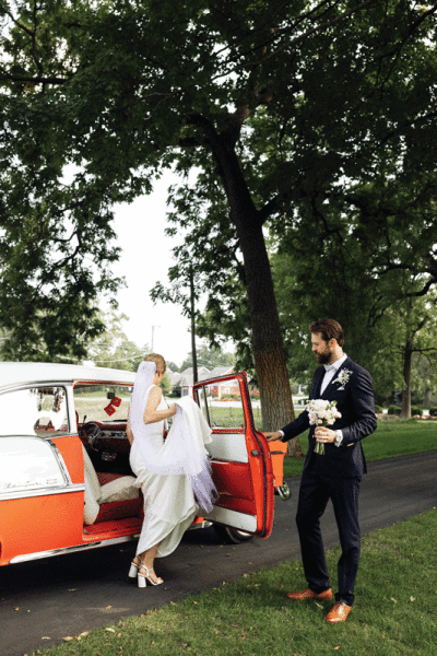  Three of Dave and Rosemary Renke’s daughters had wedding photos taken with the Bel Air. 