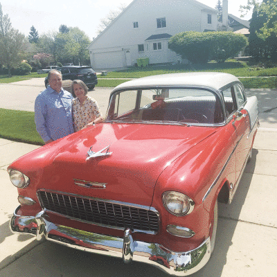  Dave and Rosemary Renke have made plenty of family memories cruising in the ’55 Chevy Bel Air.   