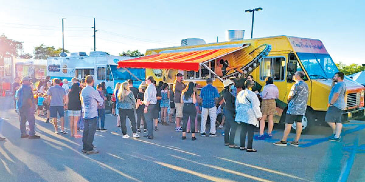  The 2023 Food Truck Rally is scheduled for June 10. Pictured is a scene from a previous event. 