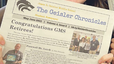  ‘The Geisler Chronicles’ named Most Outstanding Middle School Newspaper 