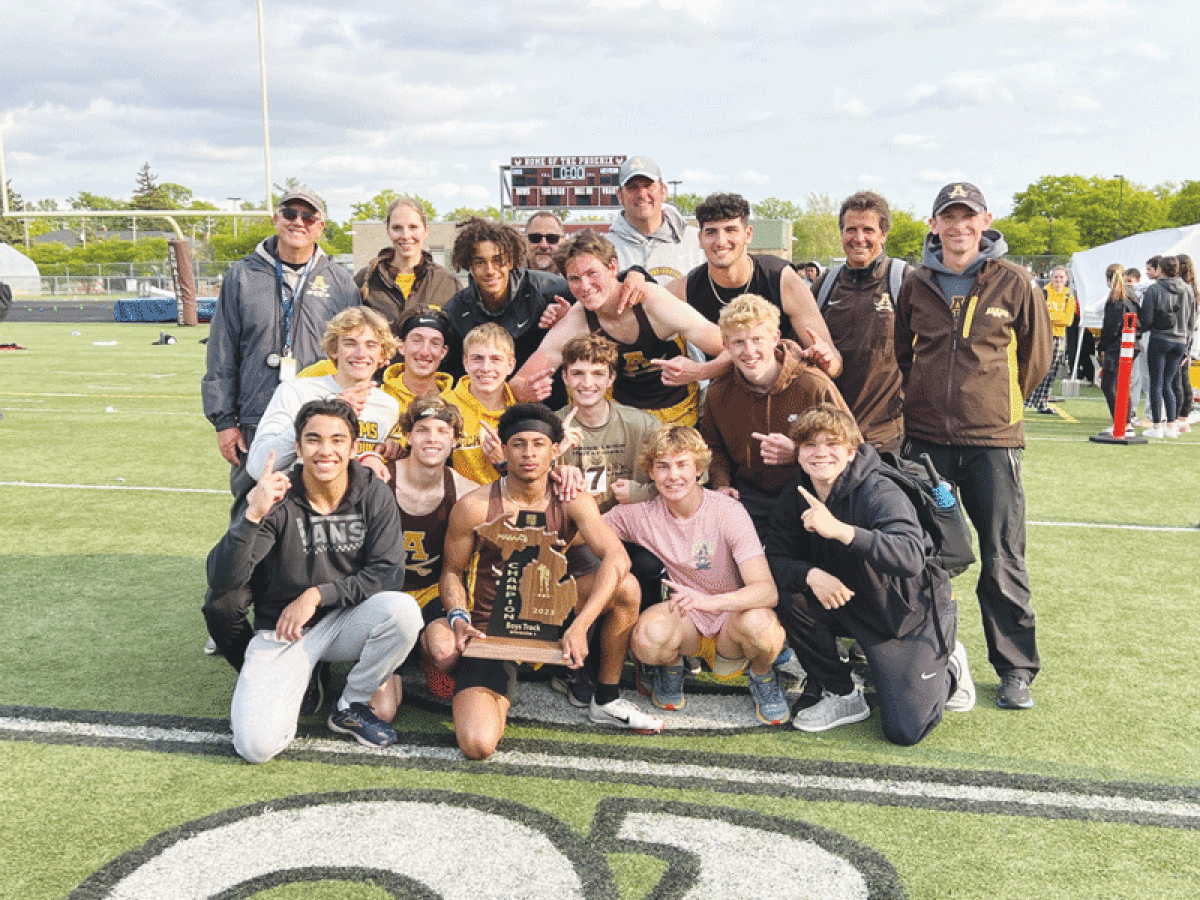  Rochester Adams boys track and field earned first place at the Michigan High School Athletic Association Region 8 Championship on May 20 at Detroit Renaissance High School. 