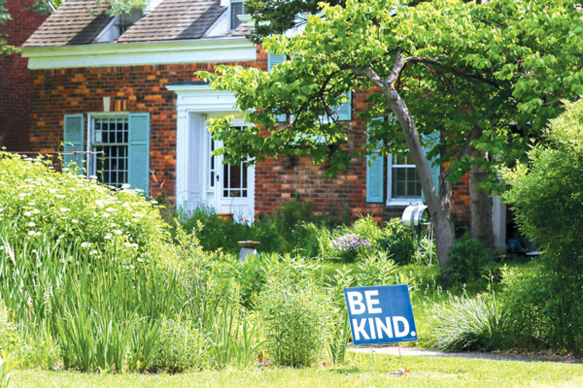  Kirsti Hart-Negrich’s yard is home to a variety of gardens, including a Michigan native plant garden, a rain garden and a prairie garden.  