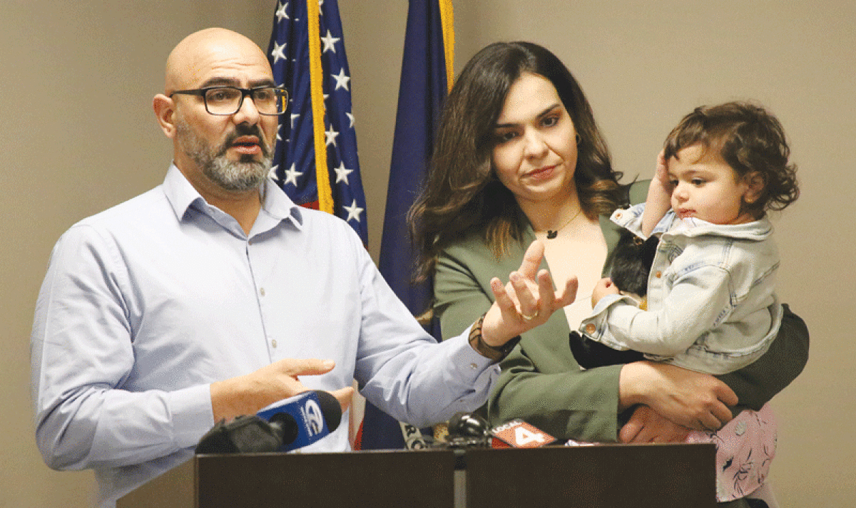  Saif Lateef, Hanan Lateef and daughter Mira Lateef visited the Macomb County Jail on June 8 for a reunion with first responders after Mira was saved from drowning on June 3. 