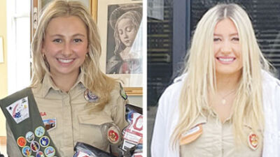  Maggie Pulte and Olivia “Lulu” George are among the first girls to achieve the Eagle Scout rank. 