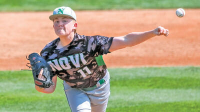  Novi sophomore Uli Fernsler threw a complete game and struck out eight to lead Novi to an 8-3 win over Brownstown Woodhaven June 17 at Michigan State University. 