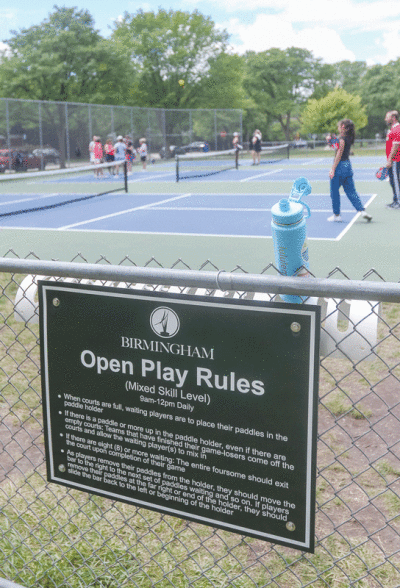  The pickleball community now has access to courts at Crestview Park in Birmingham. All are welcome, but residents can make reservations.  