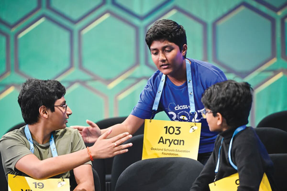  Baker Middle School seventh grader Aryan Khedkar placed in the top five in the Scripps National Spelling Bee, out-spelling students from all over the country. 