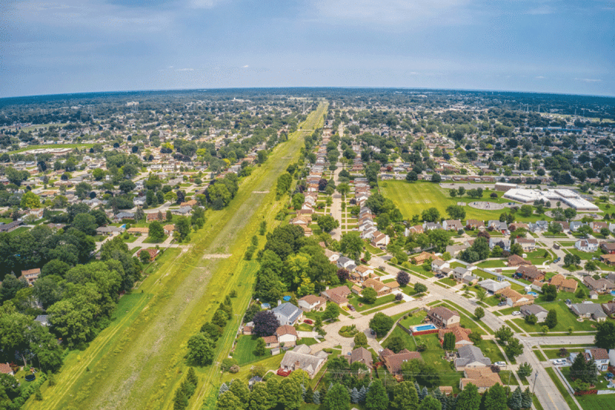  Sterling Heights city officials say they are committed to growing the city’s tree canopy — seen in this aerial photo — in the future. 