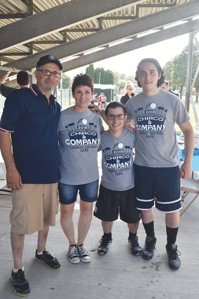  The Chirco Family, from left — Jerome, Liz, Vito and Dominic, of Clinton Township — will again support the nonprofit Chirco & Company’s charity softball game July 22 at the Buysse Ballpark on the campus of University of Detroit Mercy in Detroit.  