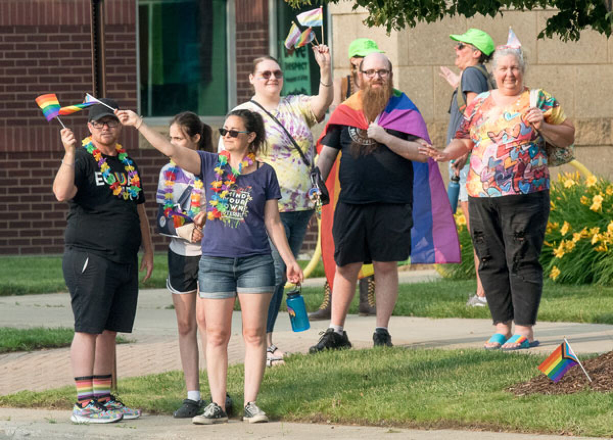  Those who gathered were protesting against a decision that the Eastpointe City Council made in a 2-2 vote not to pass a resolution to recognize LGBTQ+ Pride Month in June in the city. 