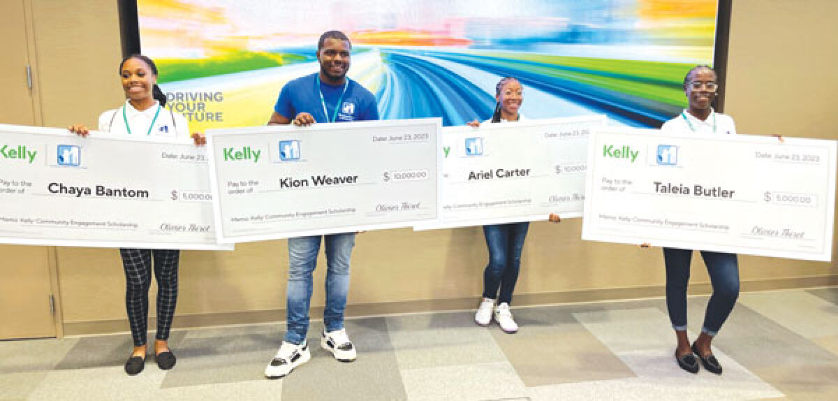  Four students from the Developing KIDS program received scholarships from Kelly Services as part of a partnership between the nonprofit and the Troy-based company. 