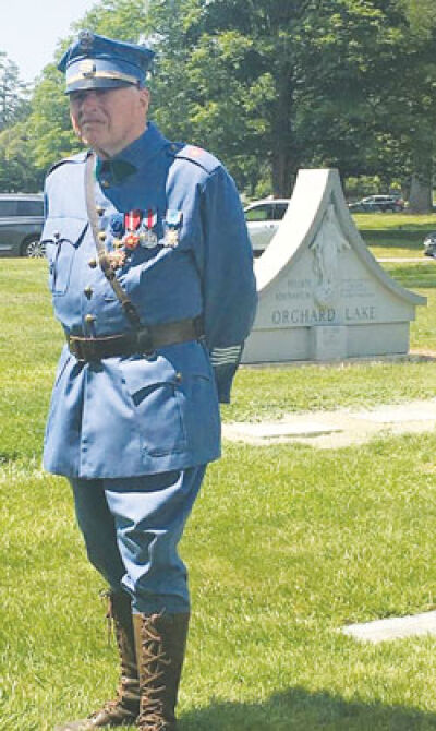  Jan Lorys is pictured in a Blue Army uniform.  