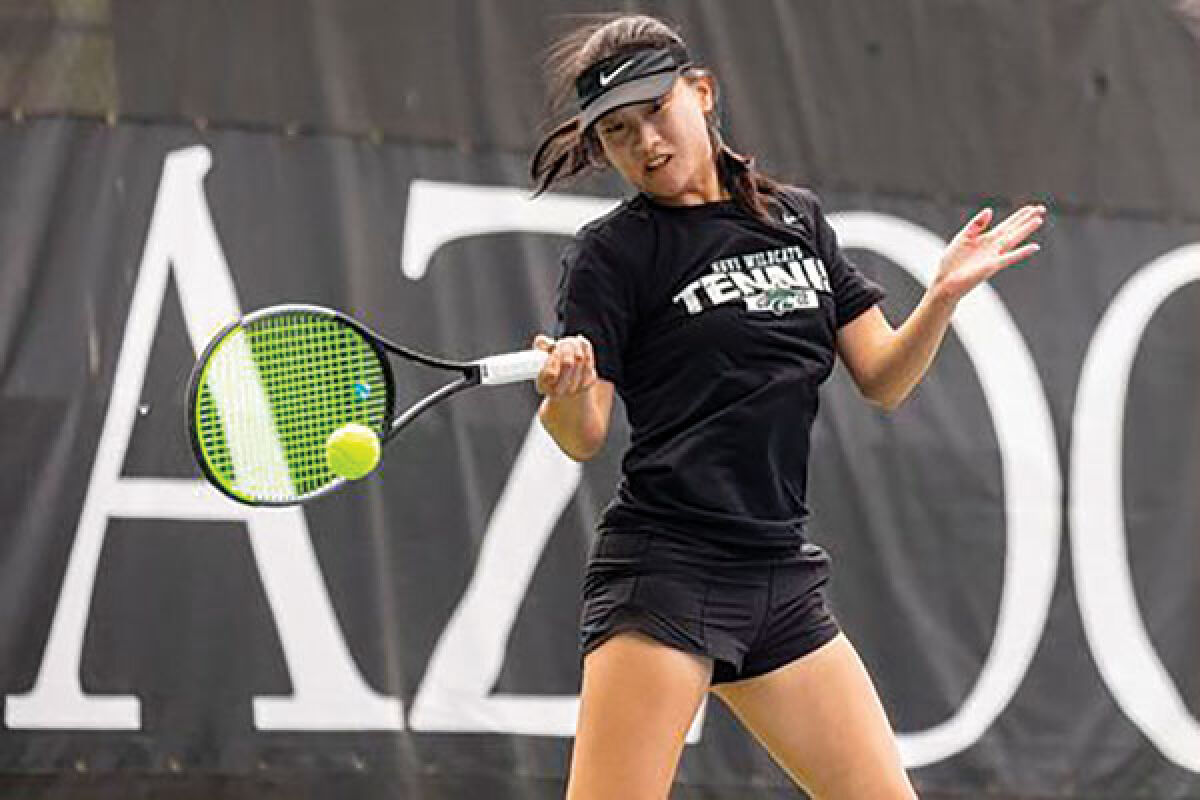  Novi senior Alicen Liu became the school’s first Tiger Teusink Miss Tennis Award winner after a stellar 2023 campaign. 