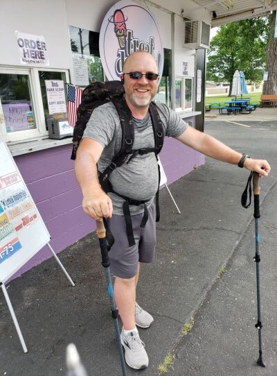  Dereck Coe is a friend of Huffman’s who accompanied him on the final week of his journey.  