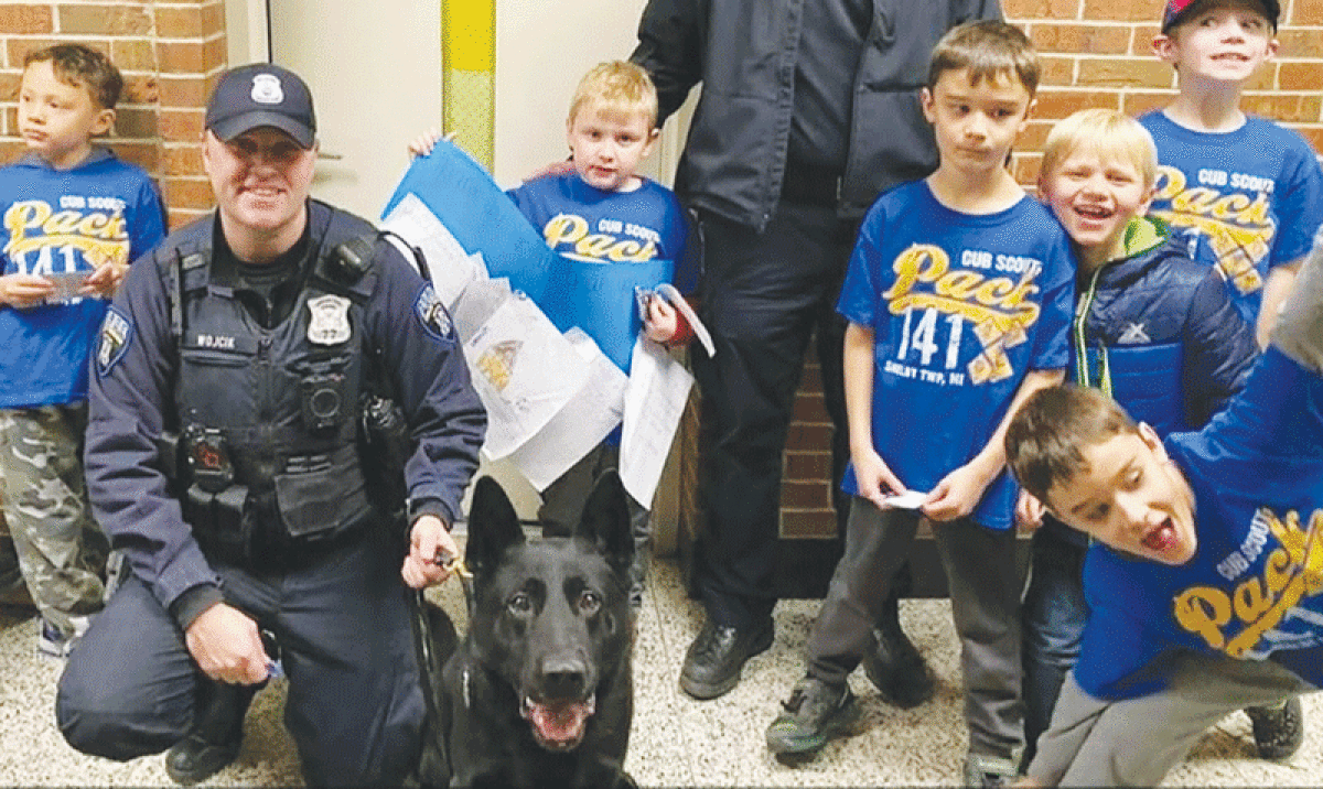  Morpheus could often be found meeting members of the community, including these Cub Scouts. 