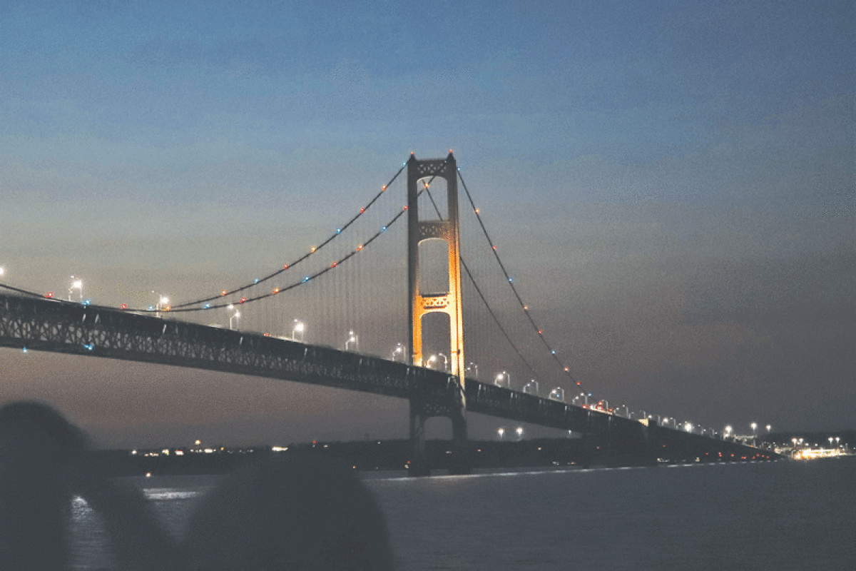  The Straits of Mackinac are an ideal location  for stargazing — from land or water. 