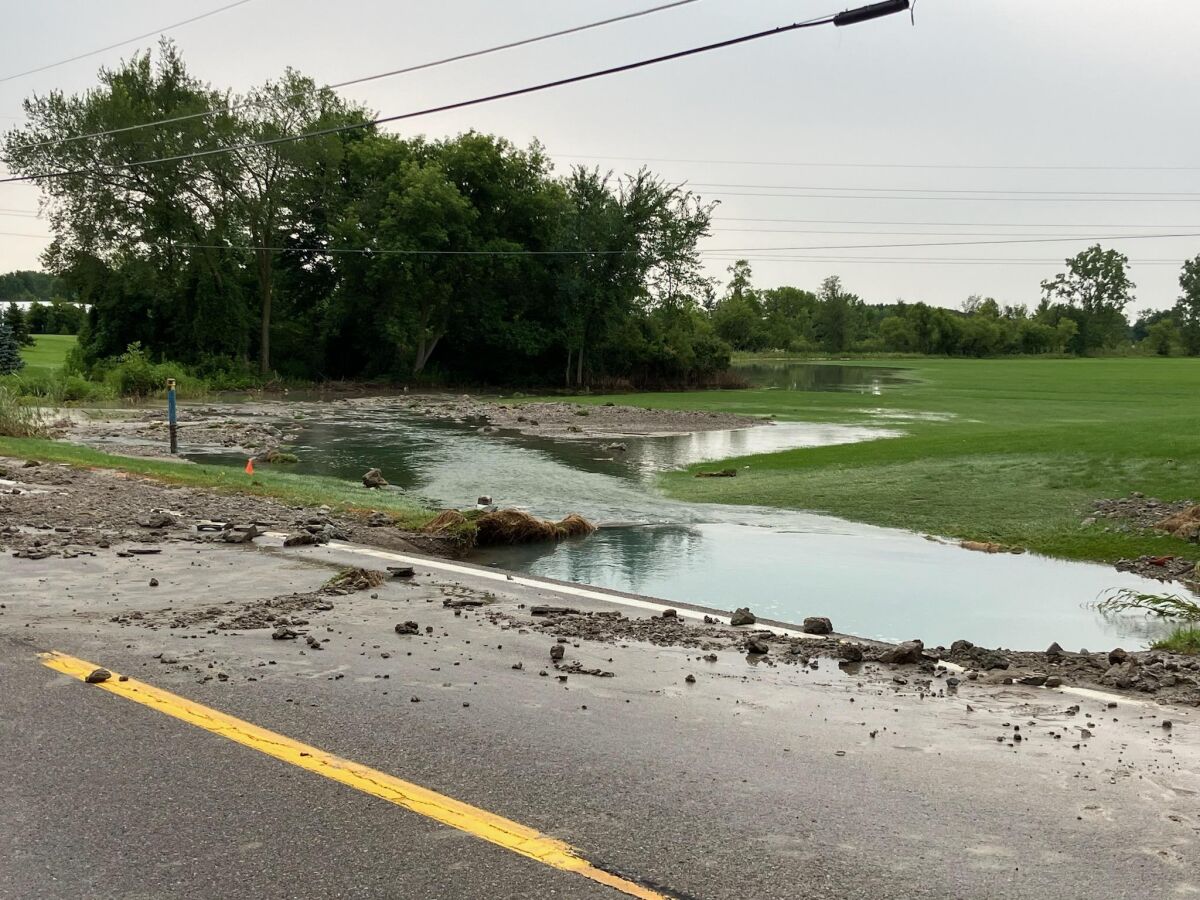  Road repairs will leave 24 Mile between North Avenue and Fairchild Road closed until Wednesday, Aug. 16, according to an estimate by the Macomb County Department of Roads. No estimate is available yet for the damage along Romeo Plank Road and Fox Run. 