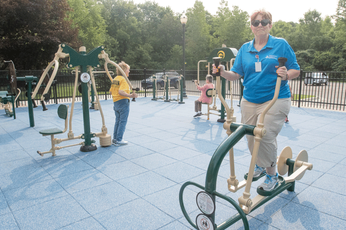  The Sterling Heights Senior Center opened its 50+ Outdoor Fitness Park to the public in July.  