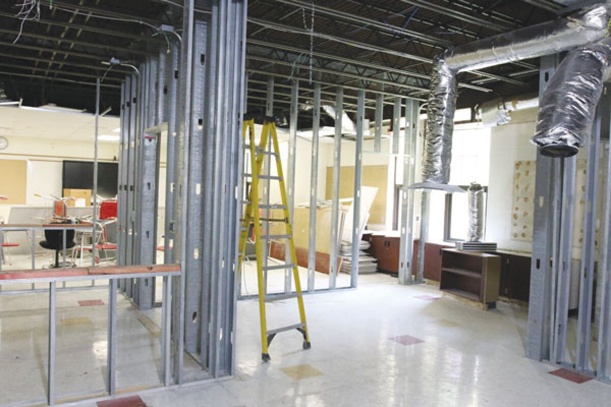  As part of the 2018 bond issue, the Roseville High School Media Productions studio is undergoing renovations this summer. 