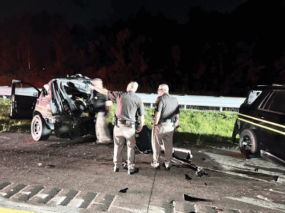 Two deputies from the Oakland County Sheriff’s Office were injured, and a man was killed, in a crash on M-59. 