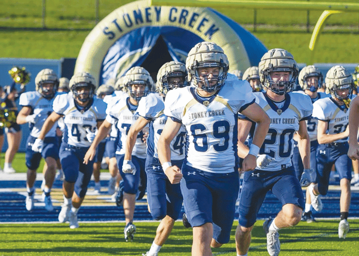  Rochester Hills Stoney Creek football will lean on their core of veteran leaders in the offensive and defensive units, including senior Adam Bazzi (#6) and senior Rex Shackelford (#14). 