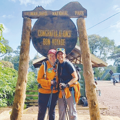  Cynthia Sherman, a Groves High School science teacher, and Joanna McKinney, Bingham Farms Elementary principal, recently returned from a trip to Tanzania, where they conquered Uhuru Peak on Mount Kilimanjaro, the highest free-standing mountain in Africa. 