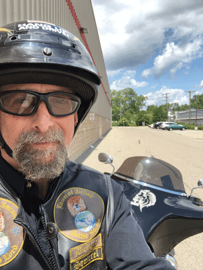  Harris, of Birmingham, has been riding motorcycles for 45 years. 