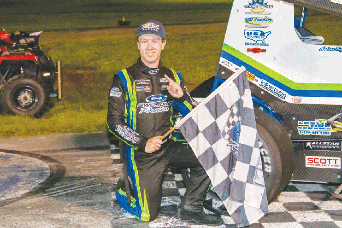  Stevenson High School senior Andrew Bogusz, from Shelby Township, won the Must See Racing Midwest Lights Bob Frey Classic 30-lap event at Lorain Raceway Park in Ohio Aug. 19 after taking the lead and keeping it through three restarts. 