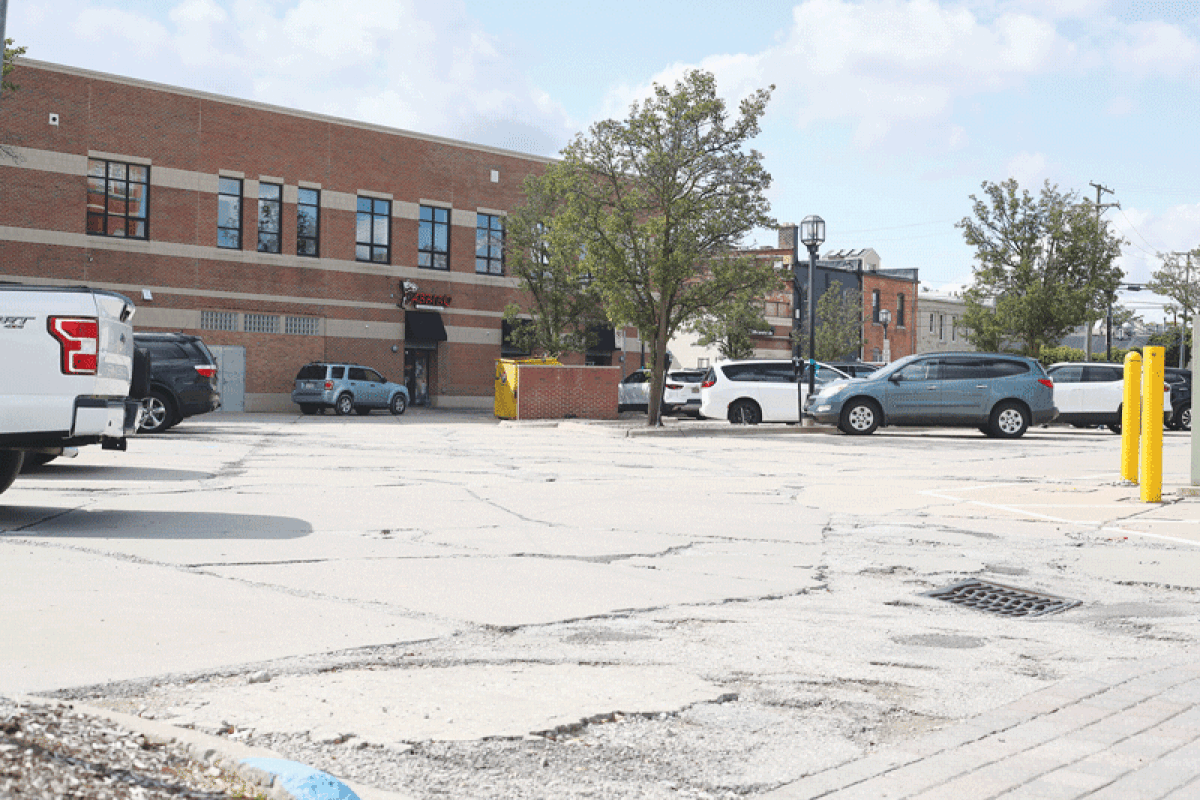  The New Street parking lot has not been repaved since 2003.  