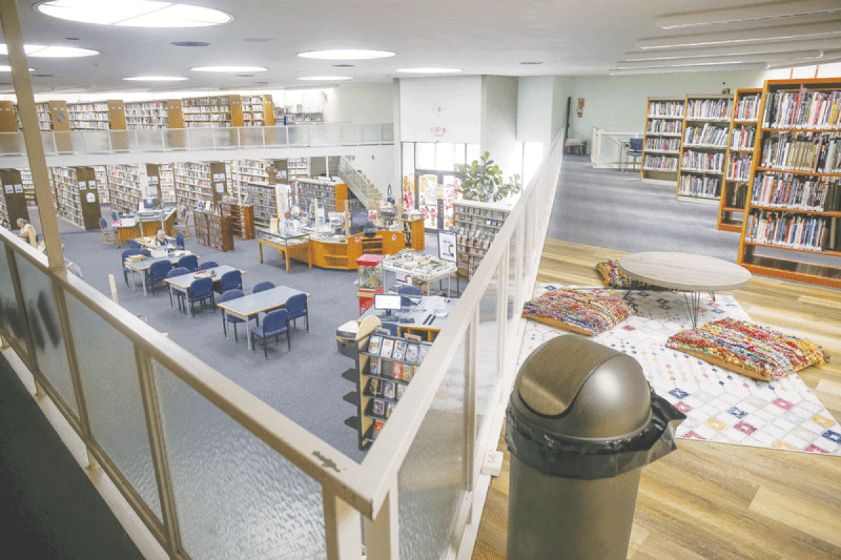  A view from inside the Hazel Park District Library Sept. 13. The library is preparing to add three soundproof office spaces, paid for by a $100,000 grant from the state.  