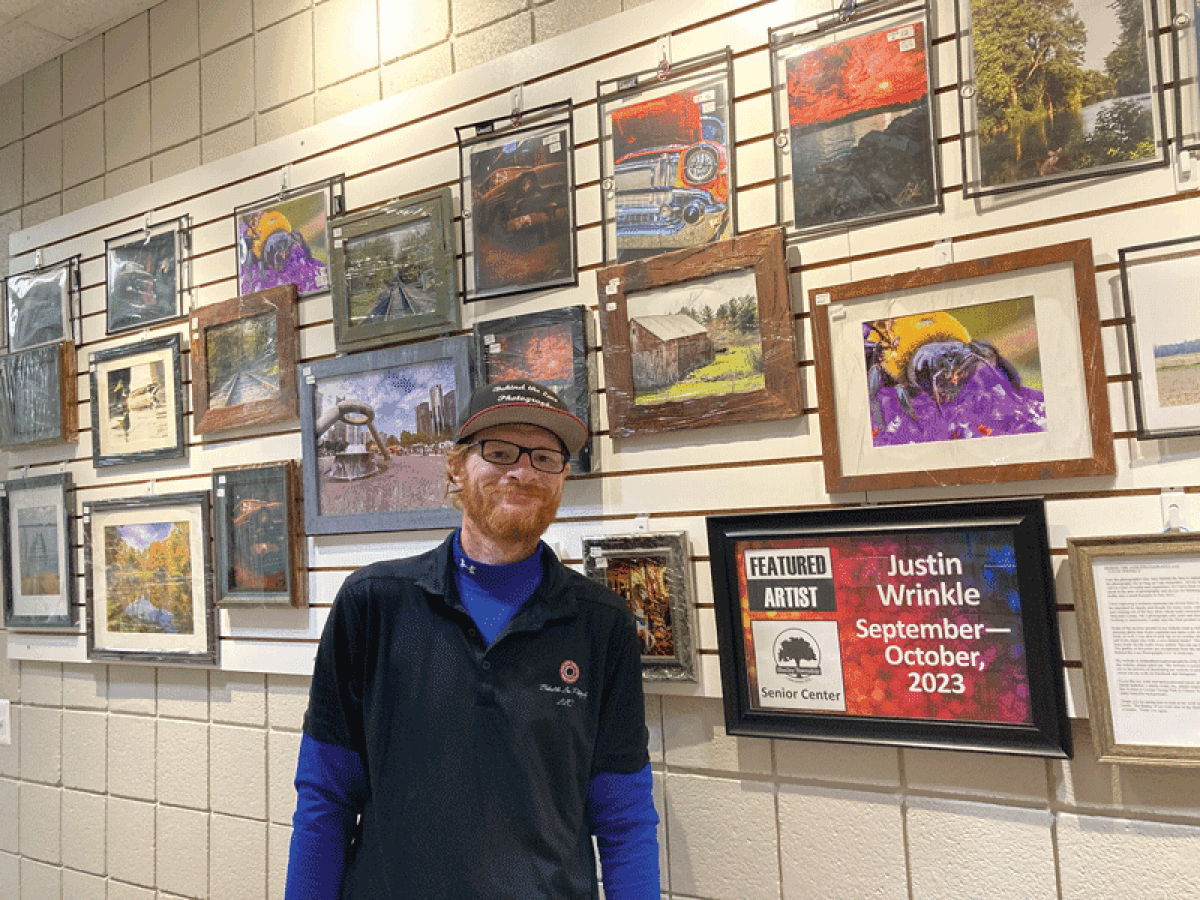  Justin Wrinkle, a photographer who who owns Behind the Lens Photography LLC,  is the Shelby Township Featured Artist during September and October at the senior center. 