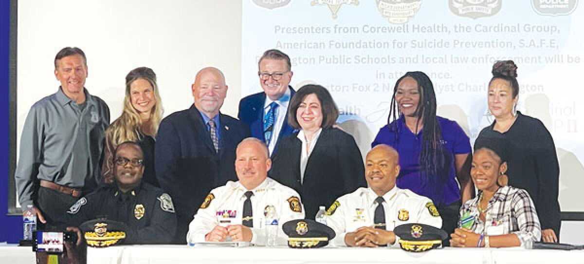  Farmington Hills and Southfield police led a community roundtable discussion Sept. 14 at the Hawk Community Center with mental health professionals and local law enforcement to address suicide and mental health. 