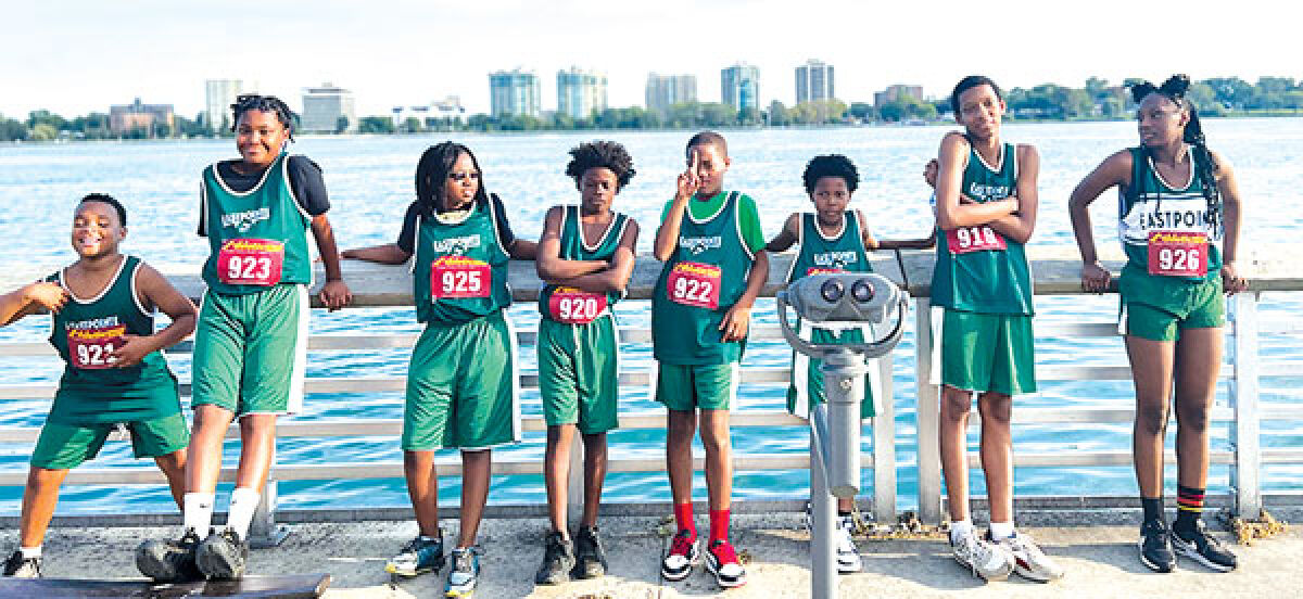  The Eastpointe Middle School cross country team’s first meet was at Belle Isle in Detroit. 