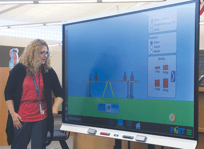  The school colors inquiry was one of the questions Warren Woods Public Schools instructional technology coordinator Lisa Meneghin asked during the May 23 Board of Education meeting while giving a presentation about the district’s new Lumio software. 