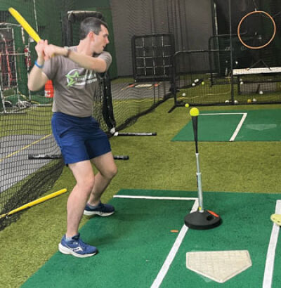  Connor Remski steps up to the plate at a free day of fun for those with developmental disabilities at the 5 Star Sports & Training Center in Troy Oct. 1. 
