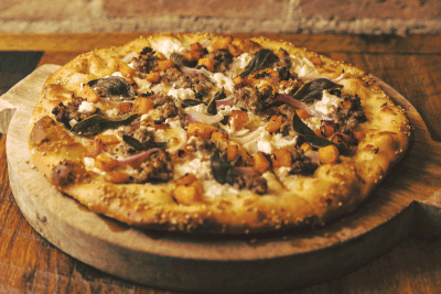  Downtown Rochester’s Taste of Fall includes Bologna Via Cucina’s Harvest Pizza.  