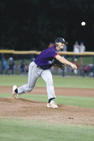  Matt Colucci, who was named Most Valuable Player in the championship game, throws a pitch during the Unicorns’ 3-1 win. 