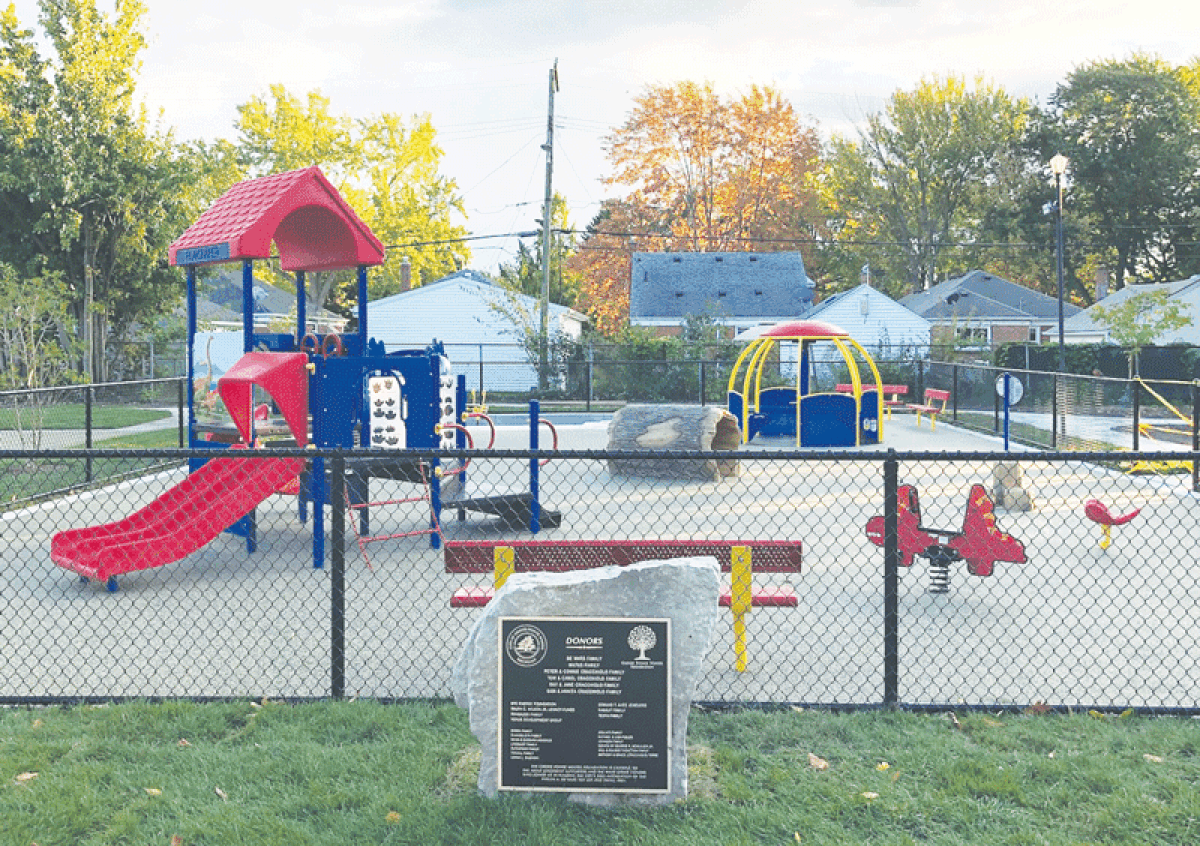  A new, accessible tot lot will be opening this month at Chene-Trombley Park in Grosse Pointe Woods. 