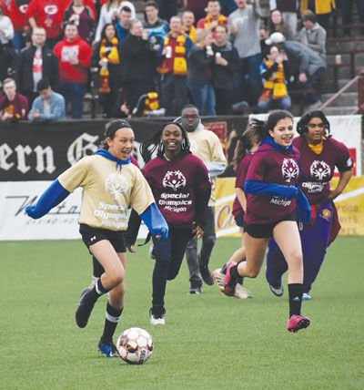  For the past several years, Detroit City FC and Northern Guard Supporters, an independent supporters group of DCFC and the Detroit community, have teamed up to host a Unified exhibition match during halftime of a home game. 