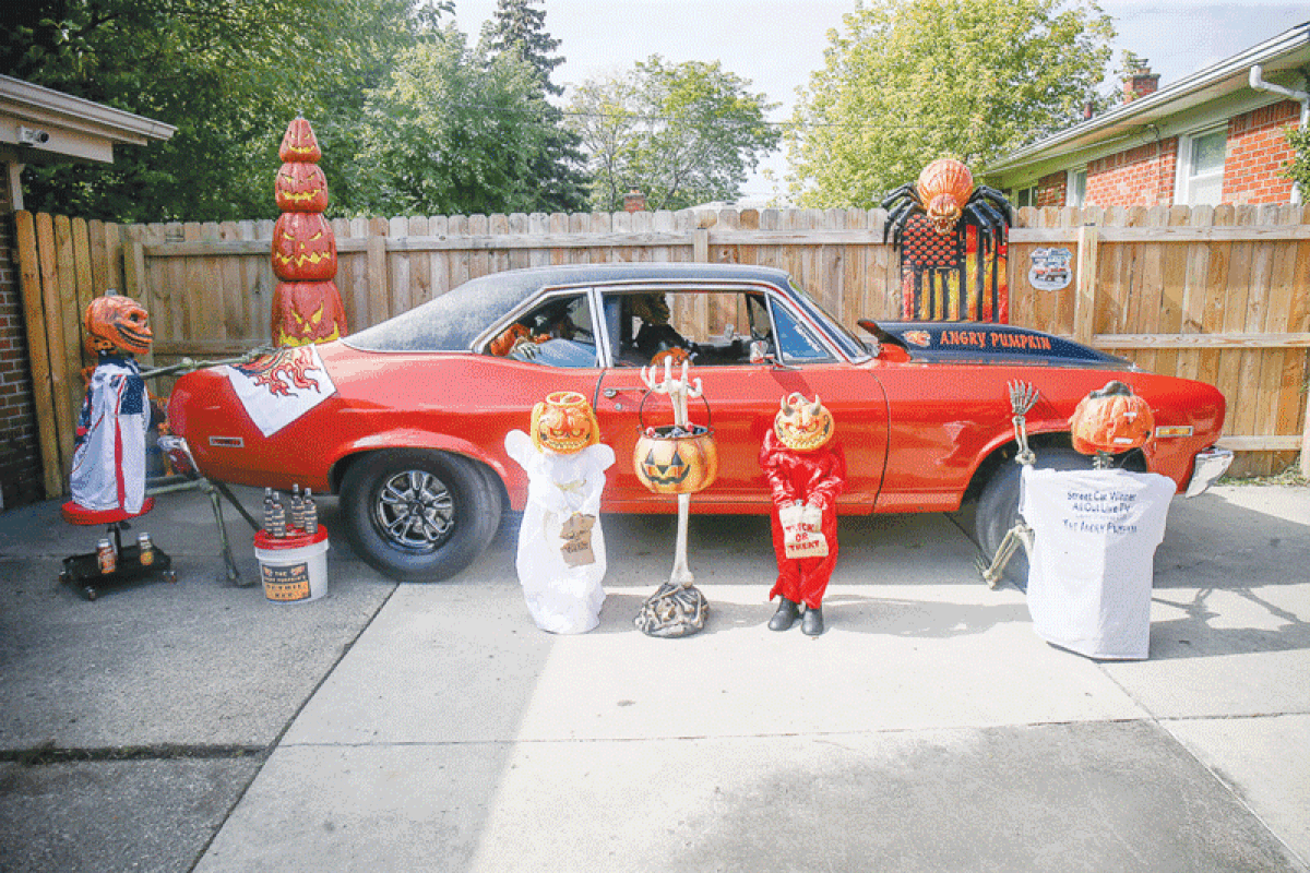  David Balkevitch, with his 1972 Pontiac Ventura, takes “The Angry Pumpkin” to local car shows and cruises. The Center Line resident keeps the car’s Halloween theme all year long. 