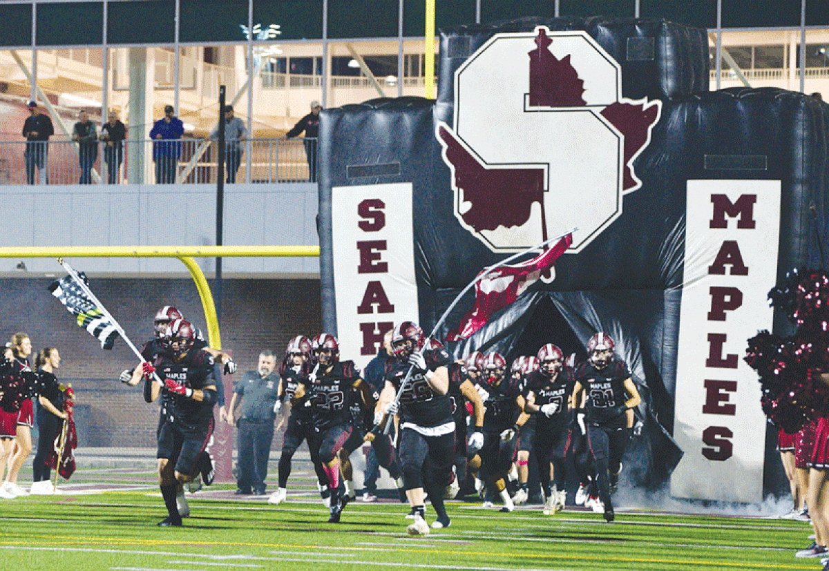  Birmingham Seaholm takes the field during the team’s first-round matchup against Birmingham Groves  Oct. 27 at Seaholm High School. 